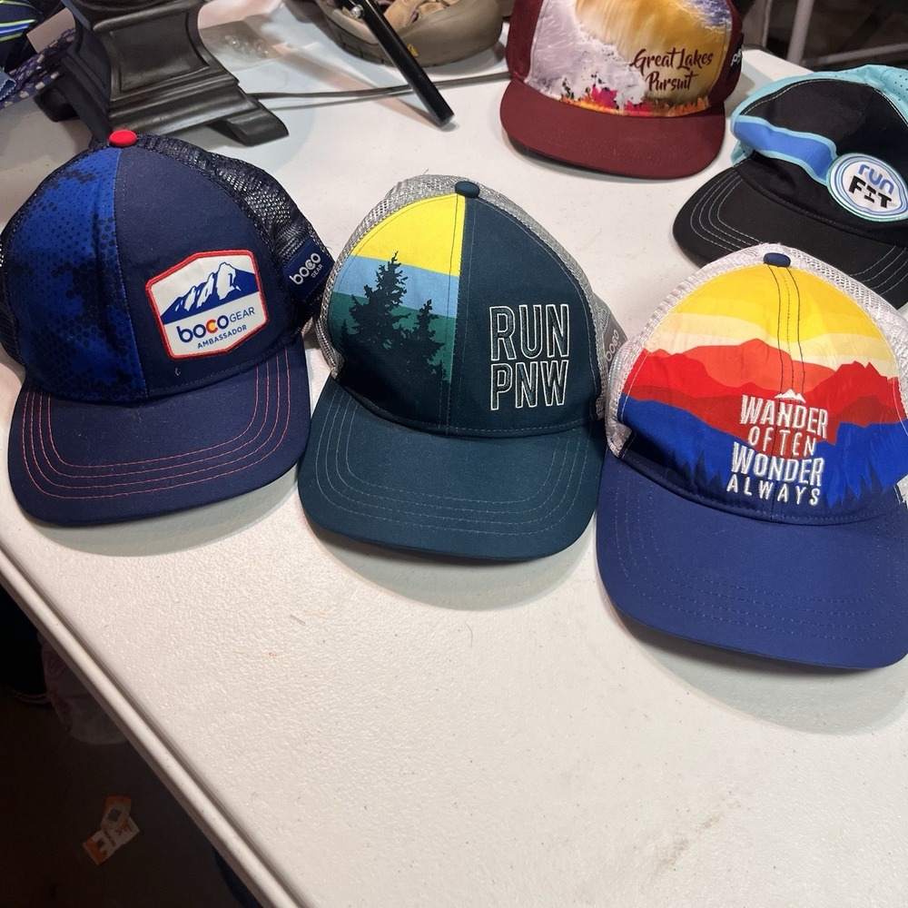 Boco Gear Running Hats 3 EUC Great Colors